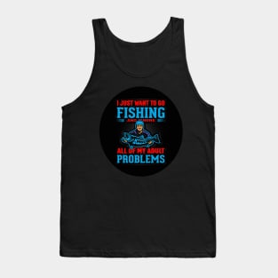 Black Panther Art - Fishing Tagline 3 Tank Top